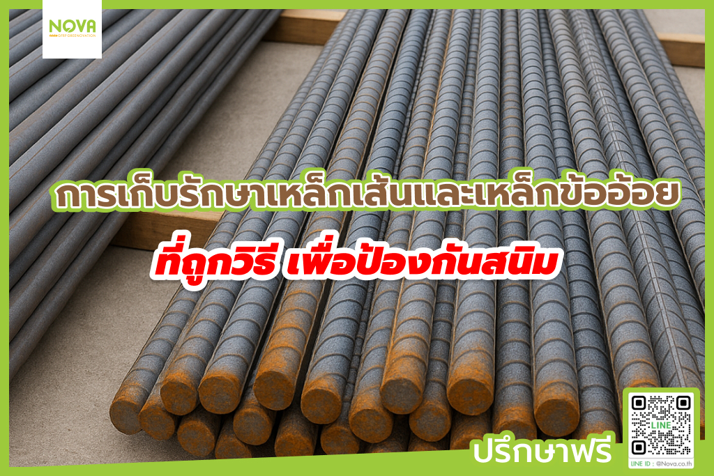 การเก็บรักษาเหล็กเส้นและเหล็กข้ออ้อยที่ถูกวิธี